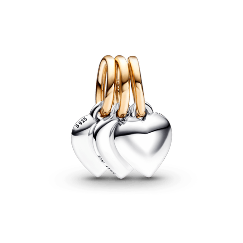 Charm Colgante Divisible Triple Amistad en Dos Tonos Recubrimiento en Oro de 14k | Pandora Plata Esterlina