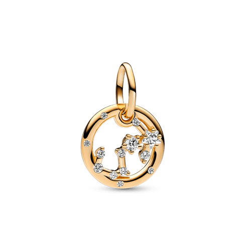 Charm Colgante Zodiaco Escorpio Recubrimiento en Oro de 14k