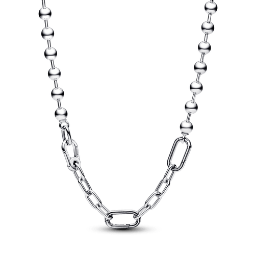 Collar de Eslabones Link y Cuentas Metálicas de Pandora ME