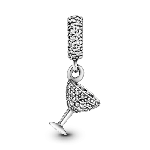 Charm Colgante Copa De Cóctel De Pavé