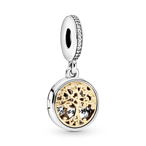 Charm Colgante Raíces Familiares Dos Tonos