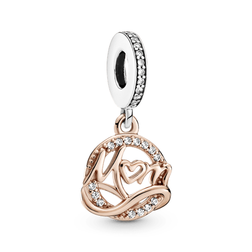Charm Colgante De Dos Tonos Mamá