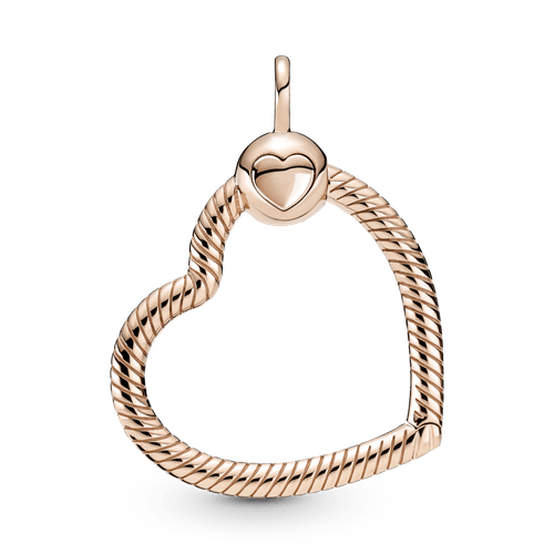Dije Corazón Pandora Moments Recubrimiento en Oro Rosa de 14k