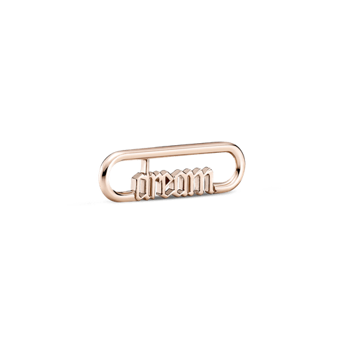 Eslabón De Estilo Con La Palabra Sueño Recubrimiento en Oro Rosa De 14K Pandora Me