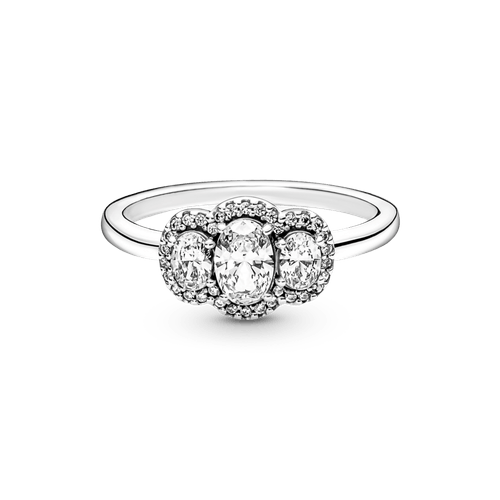 Anillo Vintage En Plata De Ley Tres Piedras