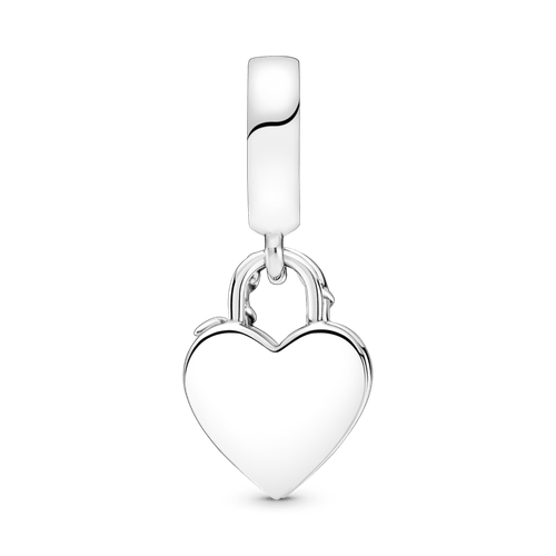 Charm Colgante Candado Del Corazón Con Rosa