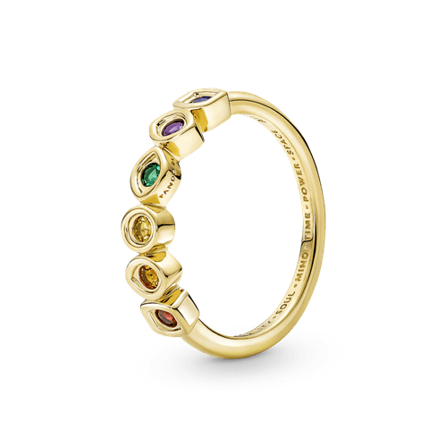 Anillo Gemas Del Infinito De The Avengers De Marvel Recubrimiento Oro 14K