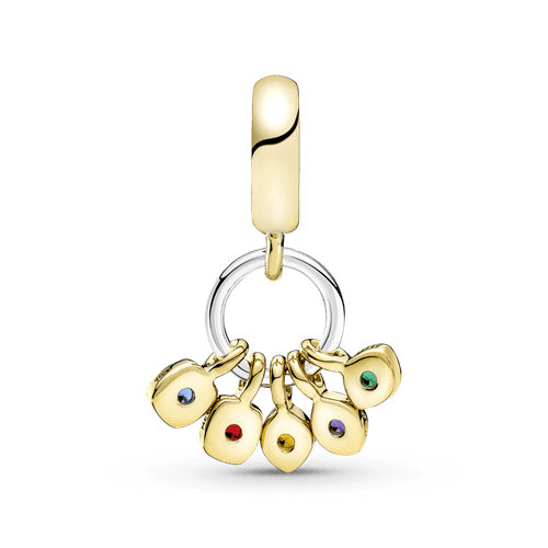 Charm Colgante Gemas Del Infinito De The Avengers De Marvel Plata Y Recubrimiento Oro 14K