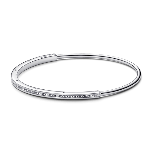 Brazalete rígido I-D Pandora Signature Pandora Plata Esterlina