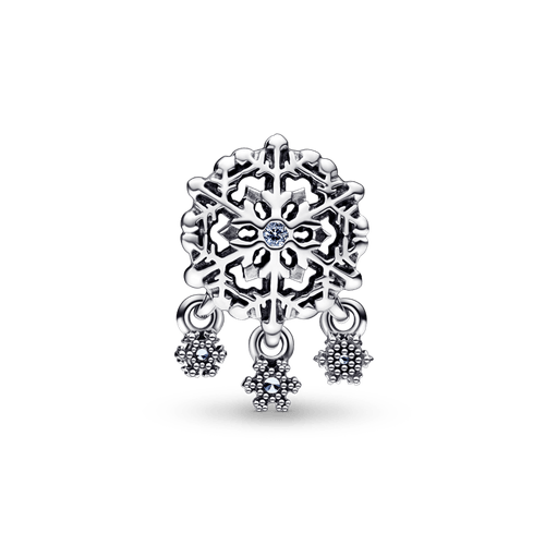 Charm Gota de copo de nieve helada Pandora Plata Esterlina