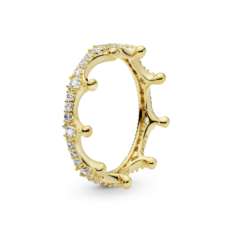 Anillo Corona Deslumbrante Recubrimiento en Oro de 14k Pandora