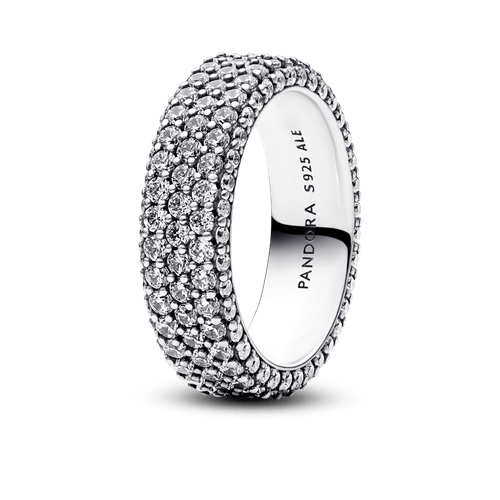 Anillo Hilera de pavé triple Pandora Timeless Pandora Plata Esterlina