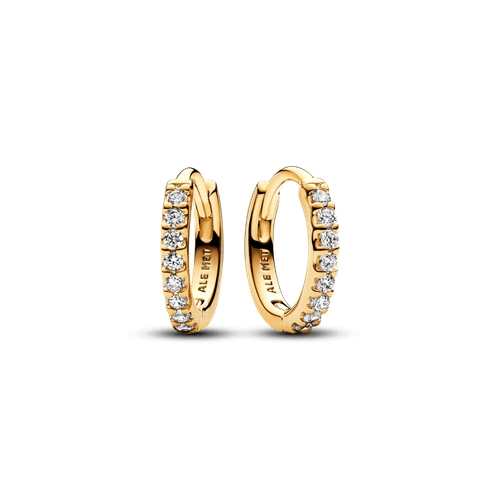 Aretes de Aro Abrazo Brillante Dorado