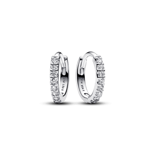 Aretes de Aro Abrazo Brillante Plata