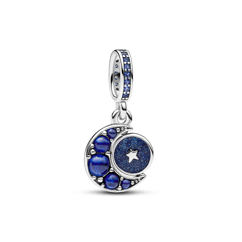 Charm Colgante Giratorio Luna Brillante