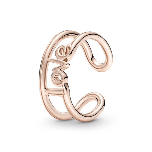 Anillo Abierto Mi Amor Pandora Me Recubrimiento En Oro Rosa 14k