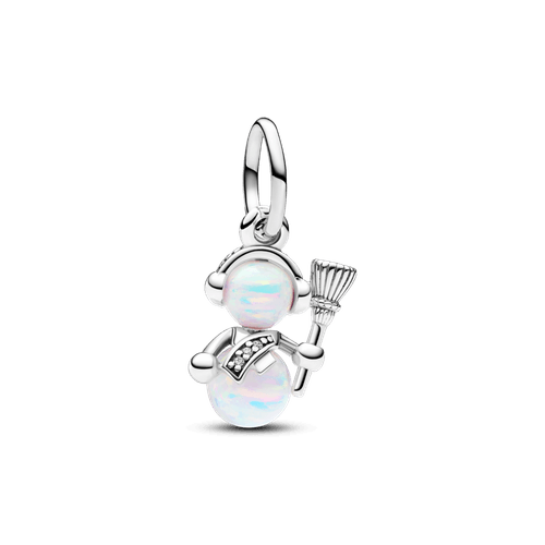Charm Colgante Muñeco de Nieve Opalescente