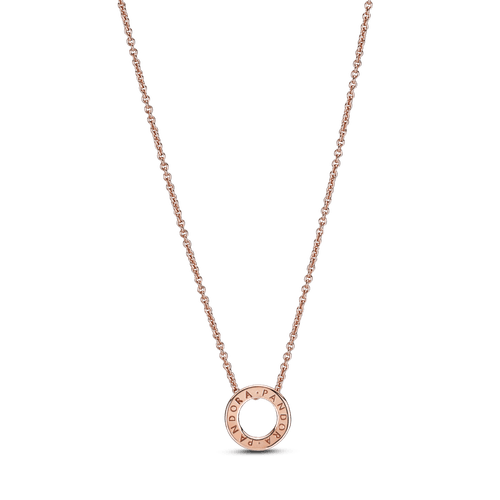 Collar Círculo en Pavé Logotipo de Pandora