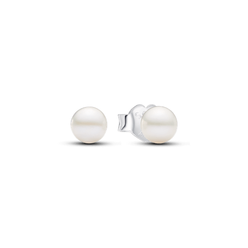 Aros de Botón Perla Cultivada de Agua Dulce Tratada de 4,5 mm