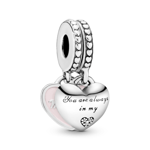 Charm Colgante Corazones De Madre E Hija