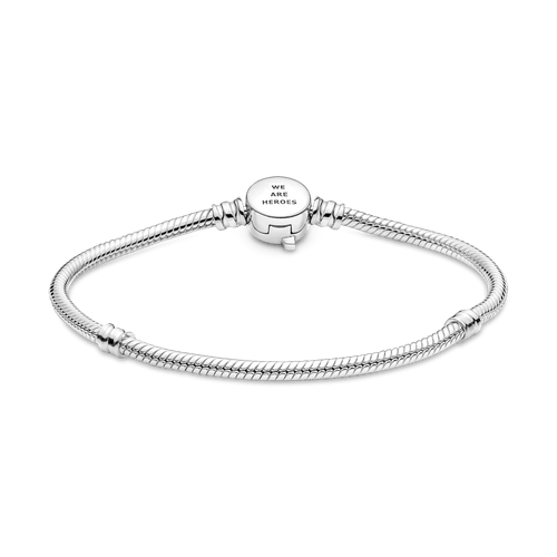 Brazalete Pandora Moments Cadena De Serpiente Con Broche Con Logotipo De The Avengers De Marvel