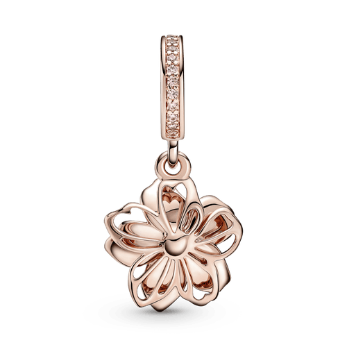 Charm Colgante Flor De Cerezo En Recubrimiento En Oro Rosa 14K