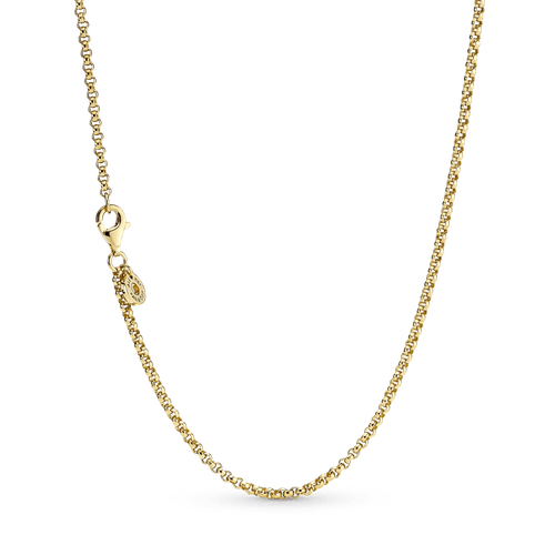 Collar De Cadena Rolo En Recubrimiento Oro 14K