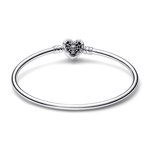 Brazalete rígido Pandora Moments con broche de máscara de Spiderman de Marvel Pandora Plata Esterlina