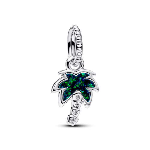 Charm Colgante Palmera Verde Opalescente