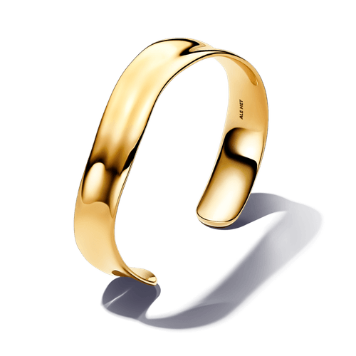 Brazalete Rígida Ancha Abierta Forma Orgánica