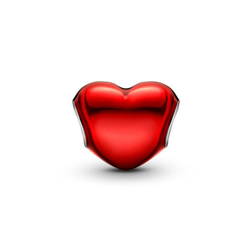 Charm Corazón Rojo Metálico