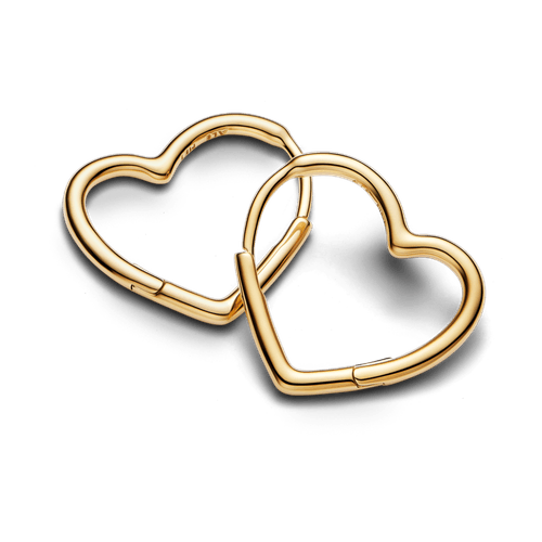 Aros Corazón Asimétrico Dorado