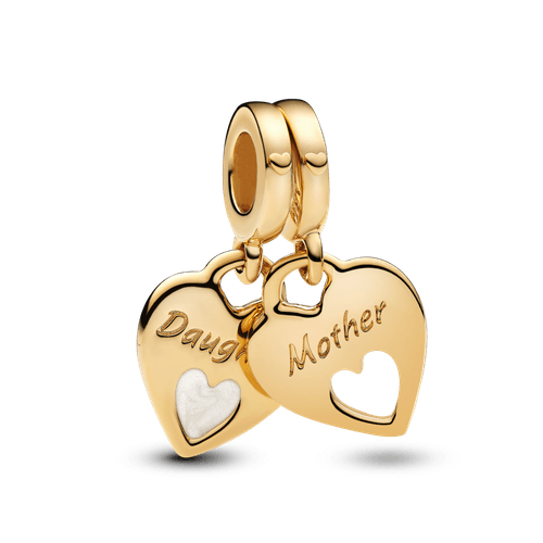 Charm Colgante Divisible Corazón Doble