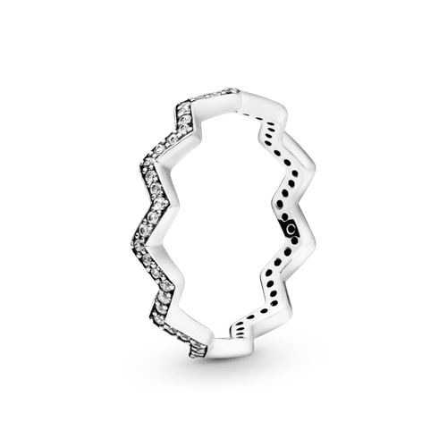 Anillo en zigzag reluciente