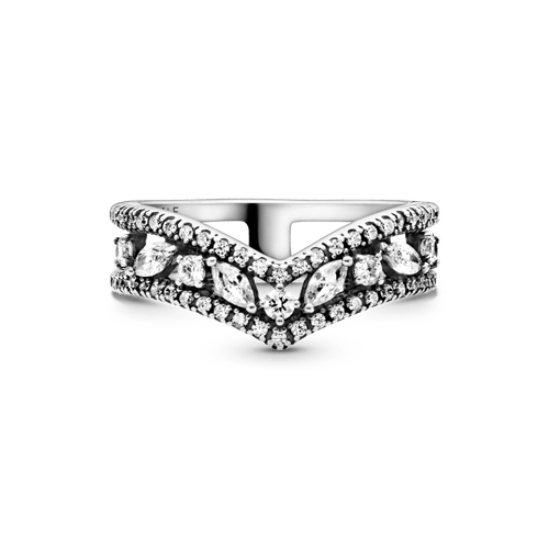 Anillo Hueso de los deseos doble talla marquise reluciente