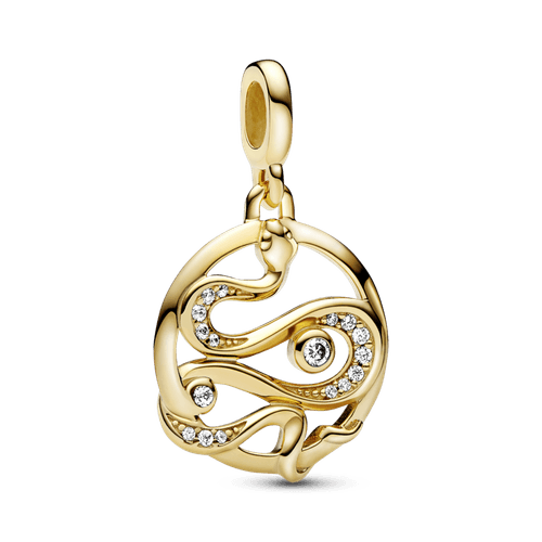 Medallón grabable Serpiente de pavé Pandora ME
