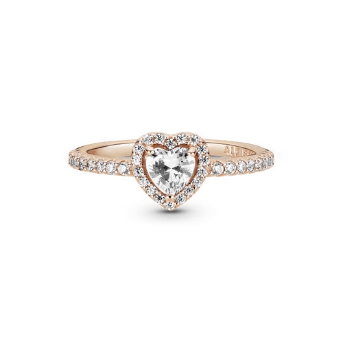 Anillo de Corazón Elevado Brillante Pandora Rose