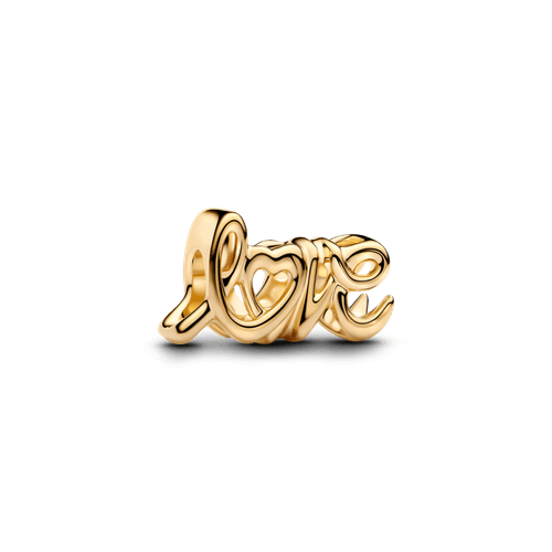 Charm Love Escrito a Mano Dorado
