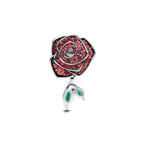 Charm Rosa Floreciendo Brillante Rojo