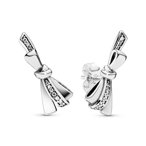 Aros De Plata Lazos Brillantes