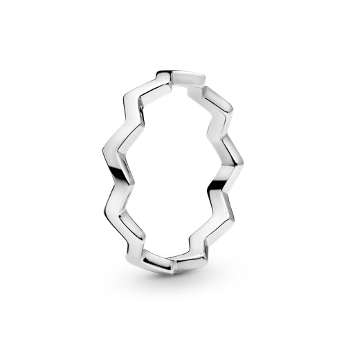 Anillo en zigzag pulido
