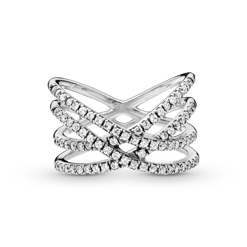 Anillo líneas entrelazadas