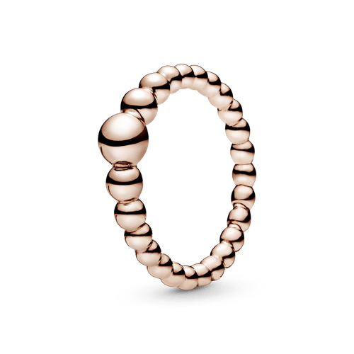 Anillo Sarta de cuentas Recubrimiento en Oro Rosa de 14k