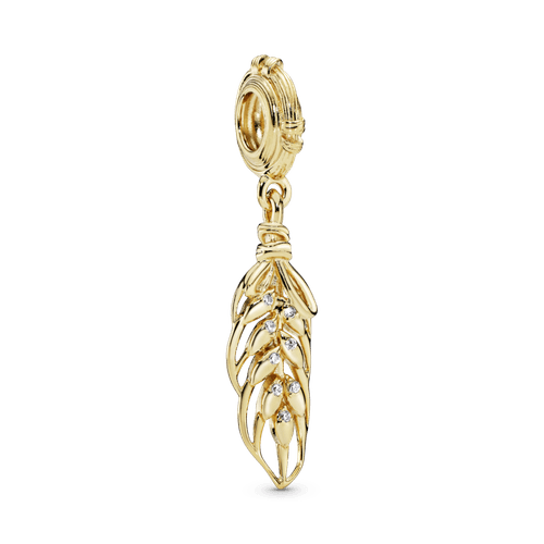 Charm Colgante Recubrimiento en Oro de 14k Colgante Grano De Trigo