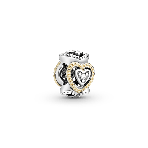 Charm Corazones Con Cuentas