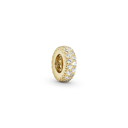 Charm Oro 14K Espaciador Brillo transparente