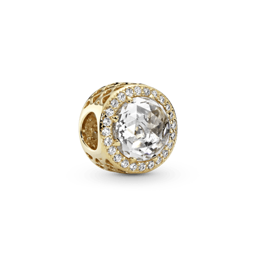 Charm Oro 14K transparente centelleante