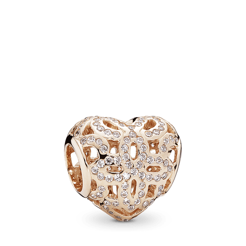 Charm Recubrimiento en Oro Rosa de 14k Amor Y Admiración
