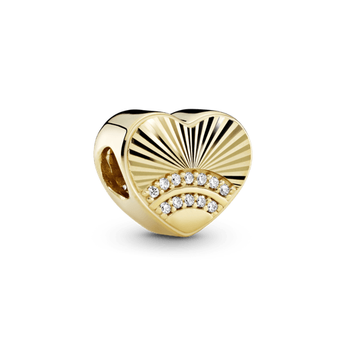 Charm Recubrimiento en Oro de 14k Fan Del Amor