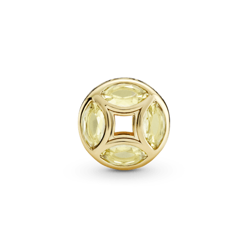 Charm Recubrimiento en Oro de 14k Moneda De La Buena Suerte